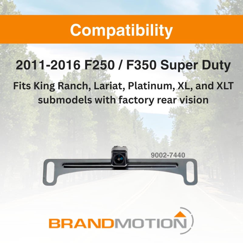 Brandmotion 9002-7440 Factory Tailgate Harness with Dual Mount Camera fits 2011-2016 F250 F350 Super Duty with Factory Rear Vision | Waterproof Case with Anti-Fog Lens | Easy Install - Image 3
